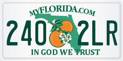 FL license plate 2402LR