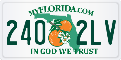 FL license plate 2402LV