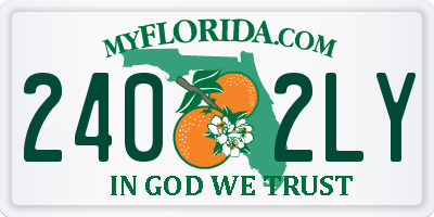 FL license plate 2402LY