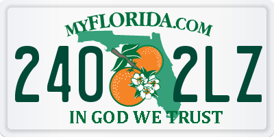 FL license plate 2402LZ