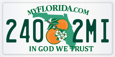 FL license plate 2402MI