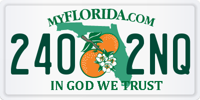 FL license plate 2402NQ
