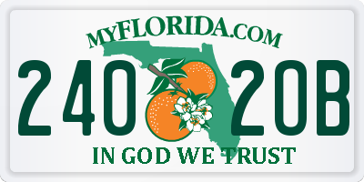 FL license plate 2402OB