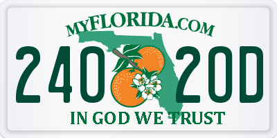 FL license plate 2402OD