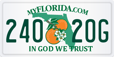 FL license plate 2402OG