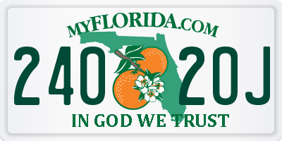 FL license plate 2402OJ