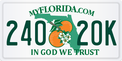 FL license plate 2402OK