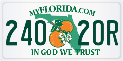 FL license plate 2402OR