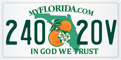 FL license plate 2402OV