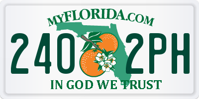 FL license plate 2402PH
