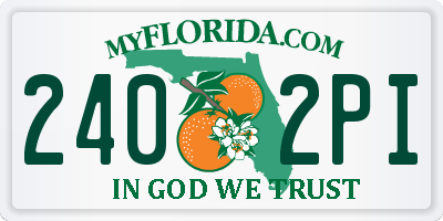 FL license plate 2402PI