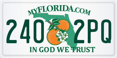 FL license plate 2402PQ