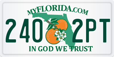 FL license plate 2402PT