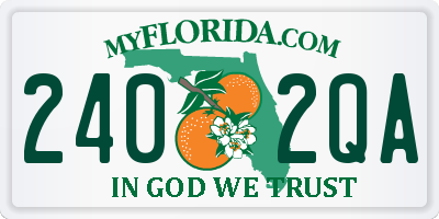 FL license plate 2402QA