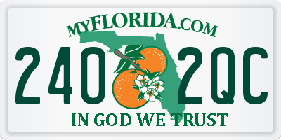 FL license plate 2402QC