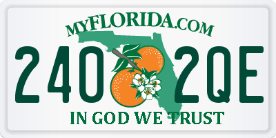 FL license plate 2402QE