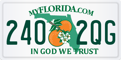 FL license plate 2402QG