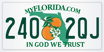 FL license plate 2402QJ