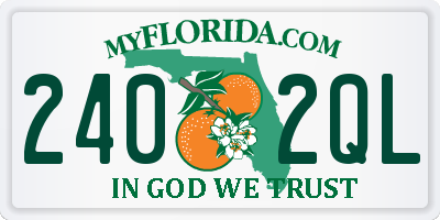 FL license plate 2402QL