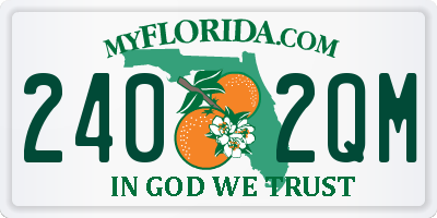 FL license plate 2402QM