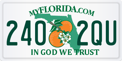 FL license plate 2402QU