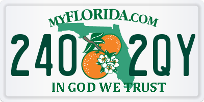 FL license plate 2402QY