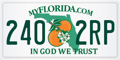 FL license plate 2402RP