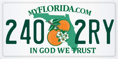 FL license plate 2402RY