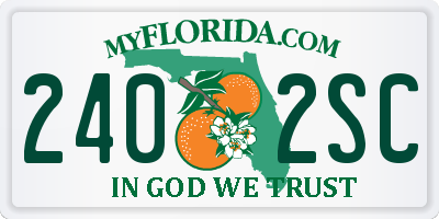 FL license plate 2402SC