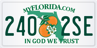 FL license plate 2402SE