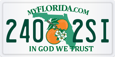 FL license plate 2402SI
