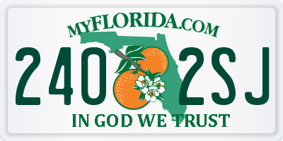 FL license plate 2402SJ