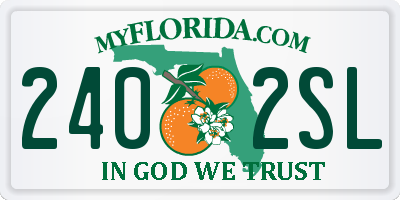 FL license plate 2402SL