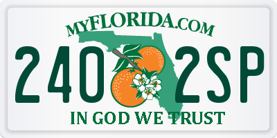 FL license plate 2402SP
