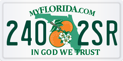 FL license plate 2402SR