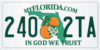 FL license plate 2402TA