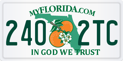 FL license plate 2402TC