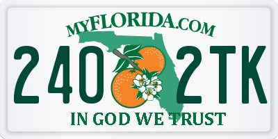 FL license plate 2402TK