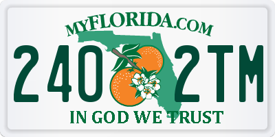 FL license plate 2402TM