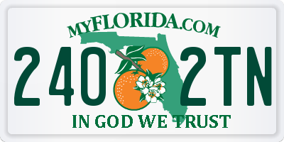 FL license plate 2402TN