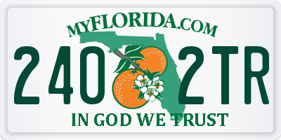 FL license plate 2402TR