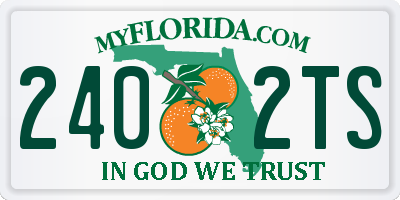 FL license plate 2402TS