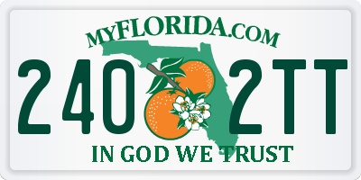 FL license plate 2402TT