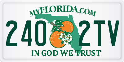 FL license plate 2402TV