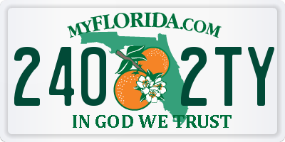 FL license plate 2402TY