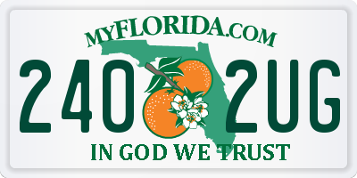 FL license plate 2402UG
