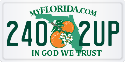 FL license plate 2402UP