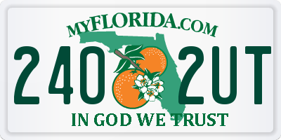 FL license plate 2402UT
