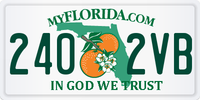 FL license plate 2402VB