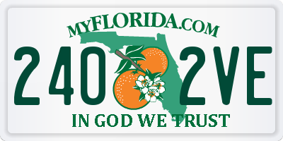 FL license plate 2402VE
